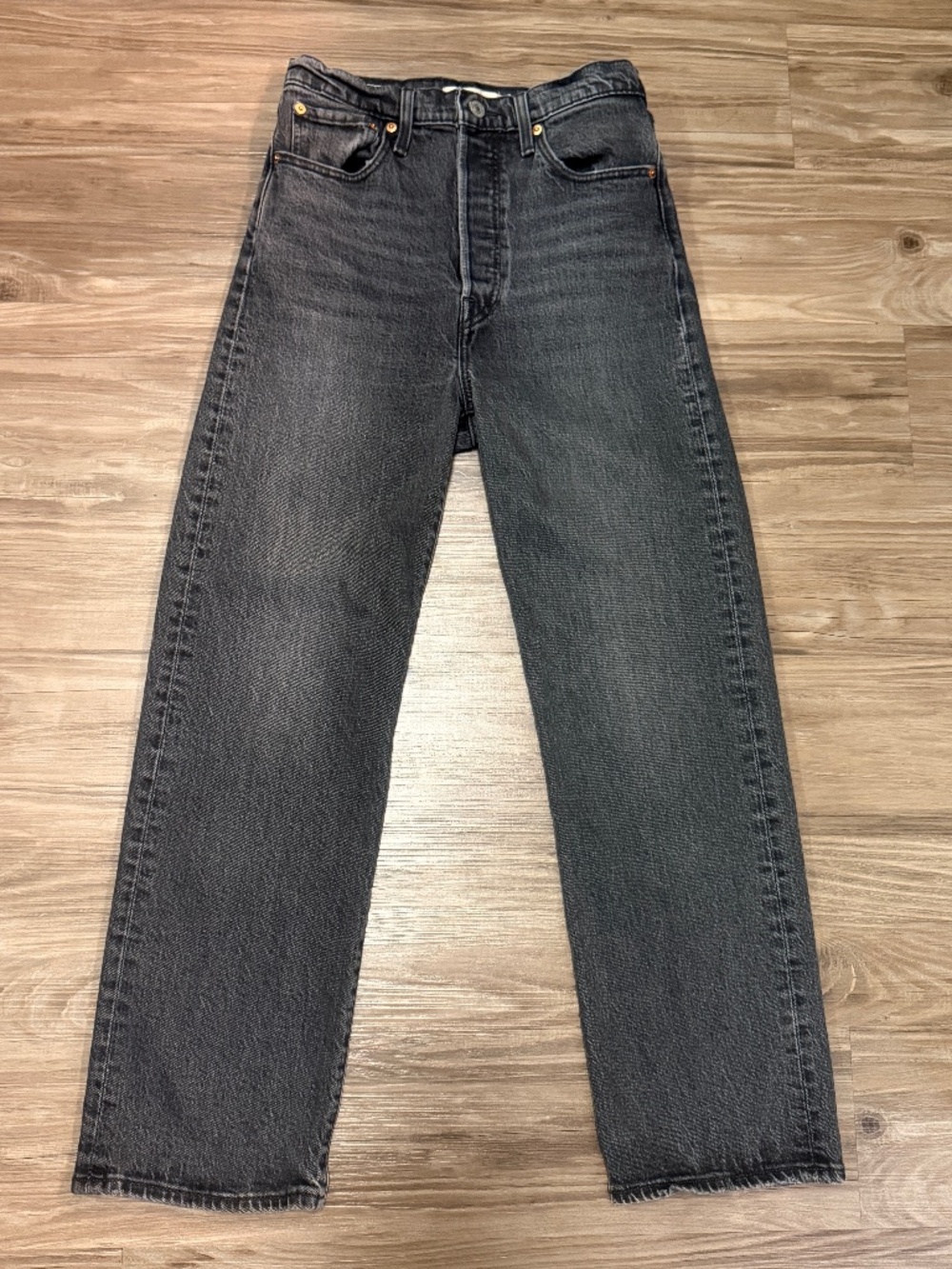 Levi’s Premium Ribcage Straight Ankle Jeans 27 Feelin Cagey $98 - Picture 2 of 9